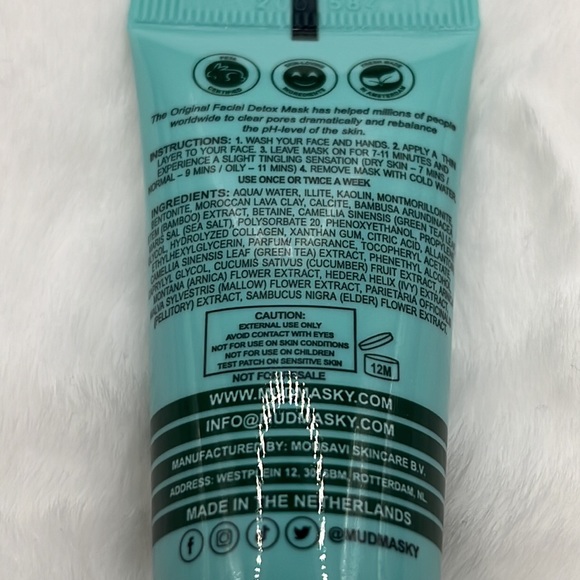 3/$15 Mudmasky Facial Detox Purifying Recovery Mask Mini - Picture 4 of 4